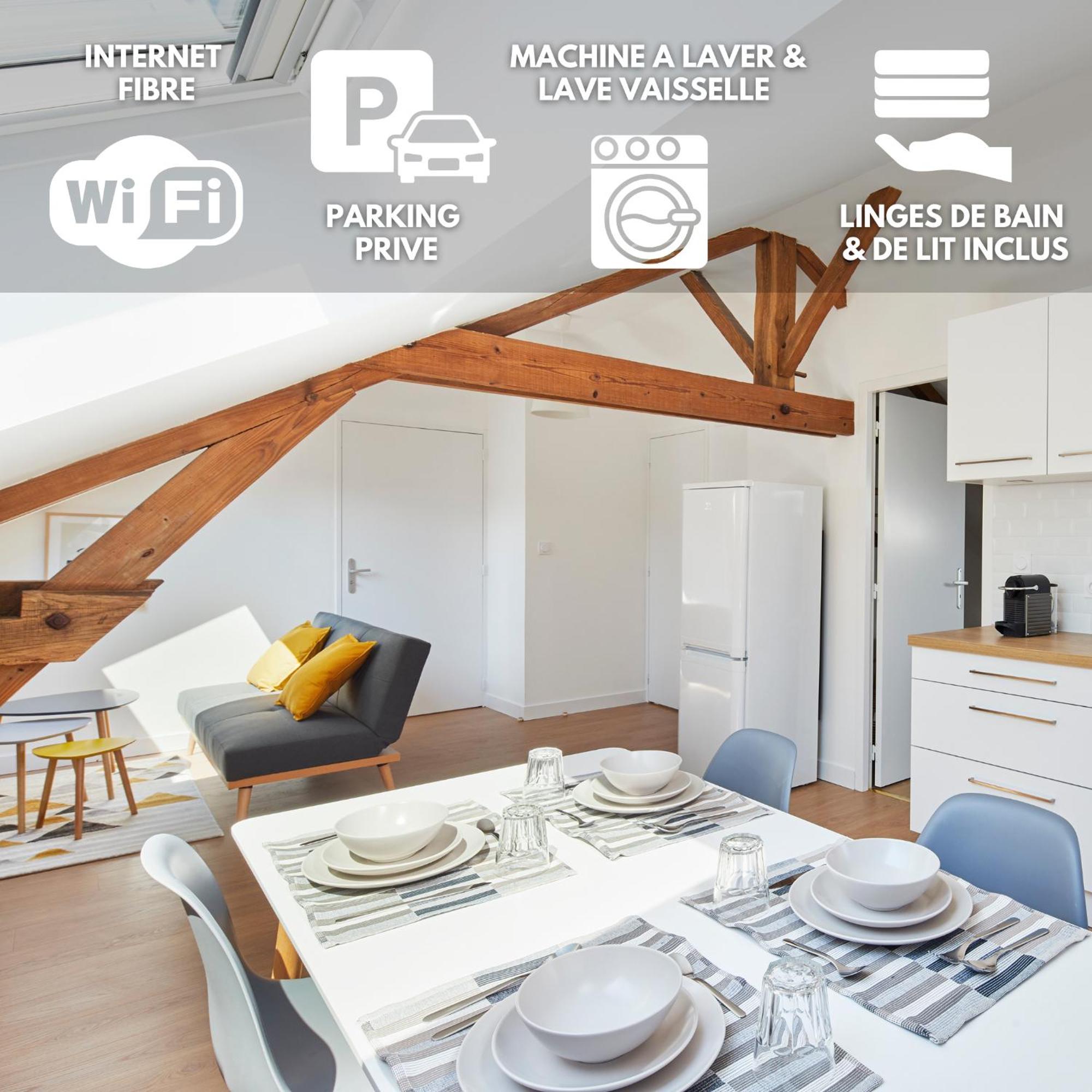Minuit A Paris - Wifi Fibre/Linge/Parking Daire Châteaubriant Dış mekan fotoğraf